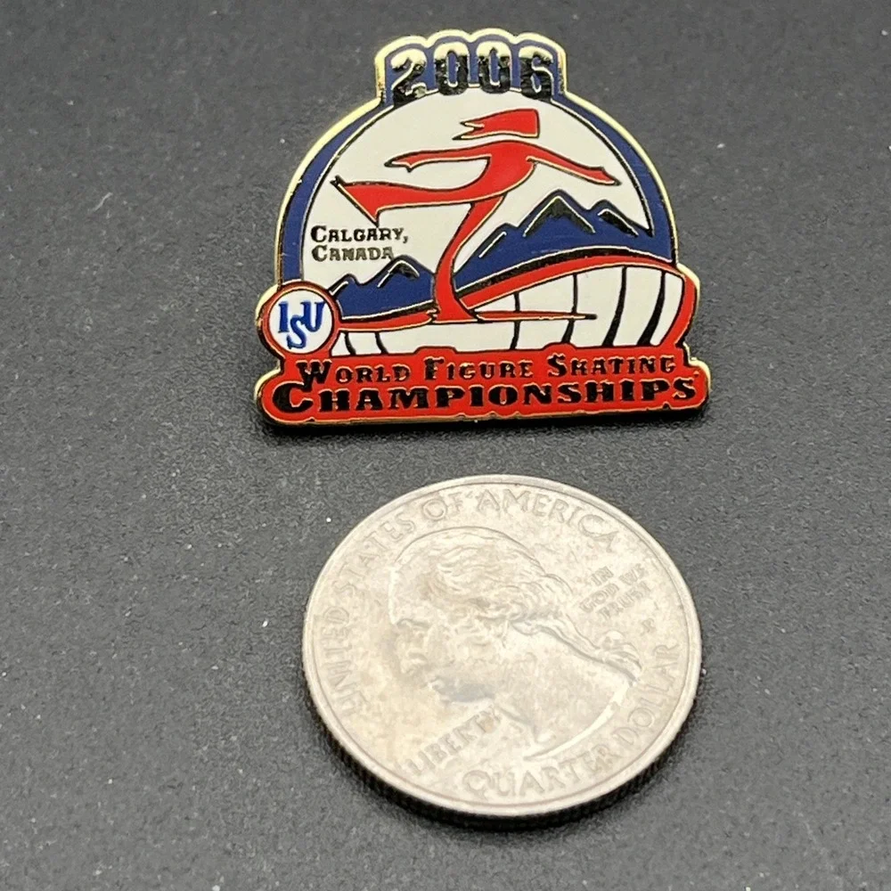 2006 ISU World Figure‎ Skating Championships Calgary Canada Lapel Hat Pin
